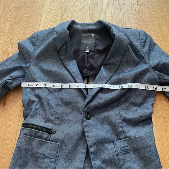 G-star Raw Denim Blue Blazer - 2 - Picture 14 of 14